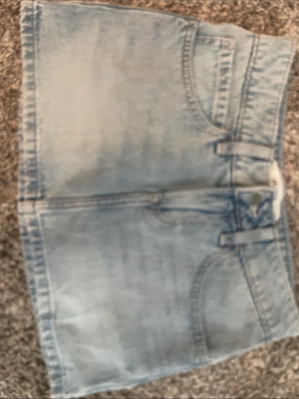 Hollister Light Blue Denim Mini Skirt